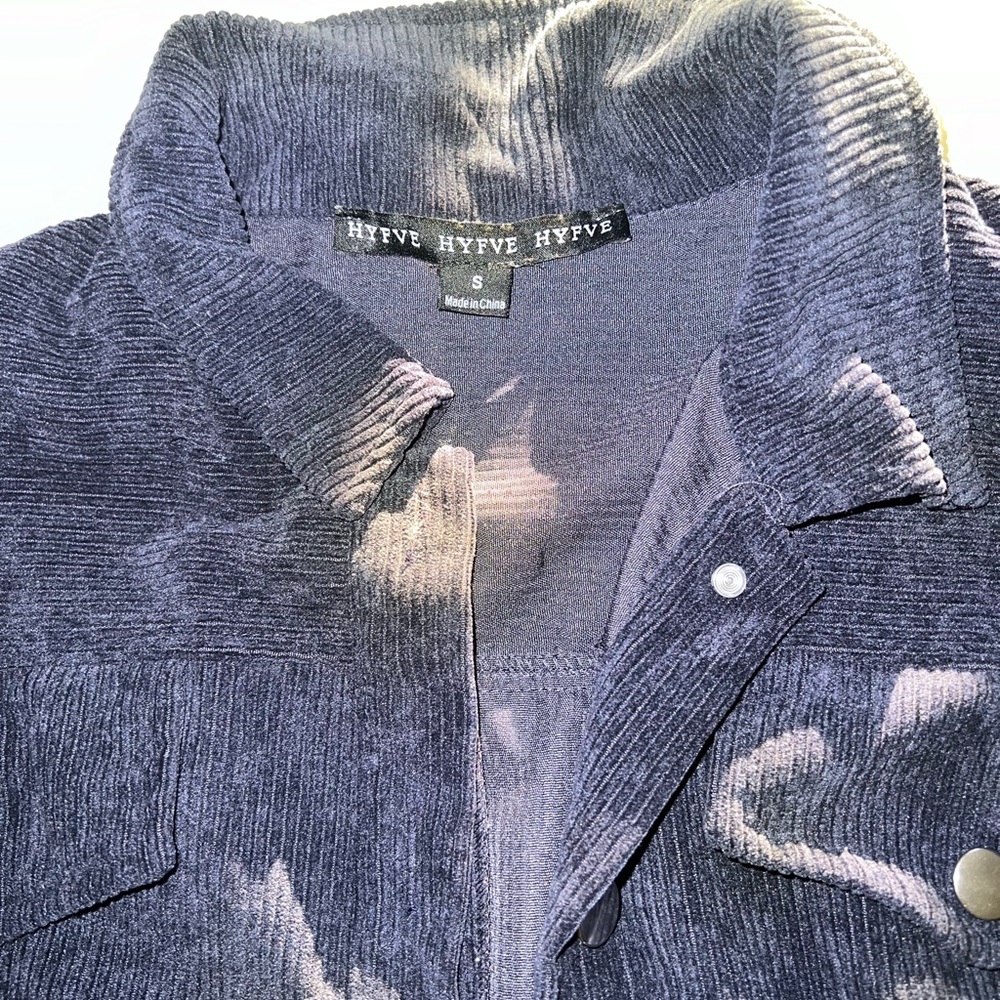 HYFVE Corduroy Jacket in Deep Navy Velvet - Picture 2 of 4